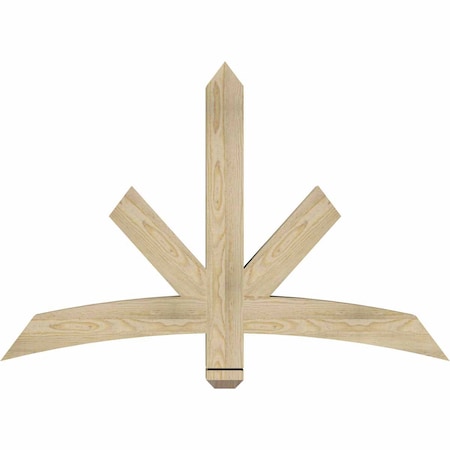 Ekena Millwork Alberta Rough Sawn Timber Gable Bracket, Douglas Fir, 48"W x 32"H x 4"D x 4"F, 16/12 Pitch GBW048X32X0404ALB00RDF